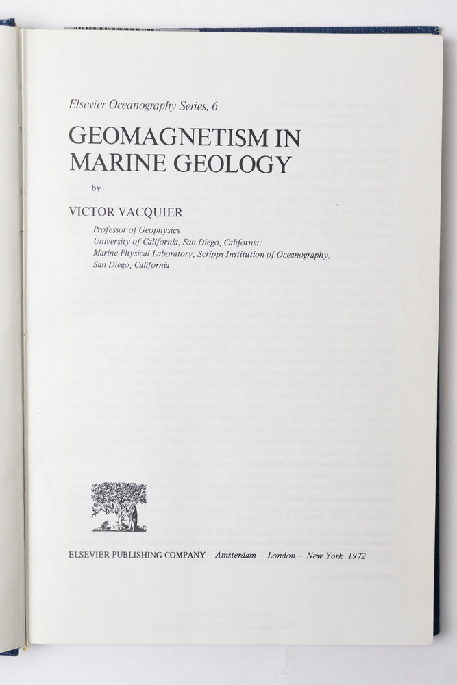 Geomagnetism in Marine Geology: Elsevier Oceanography Series Vol. 6 (ONLINE ORDER ONLY)