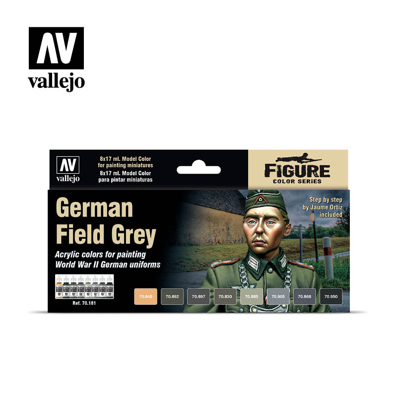Model Color Set: German Field Grey Uniform (8) (ONLINE ORDER ONLY)