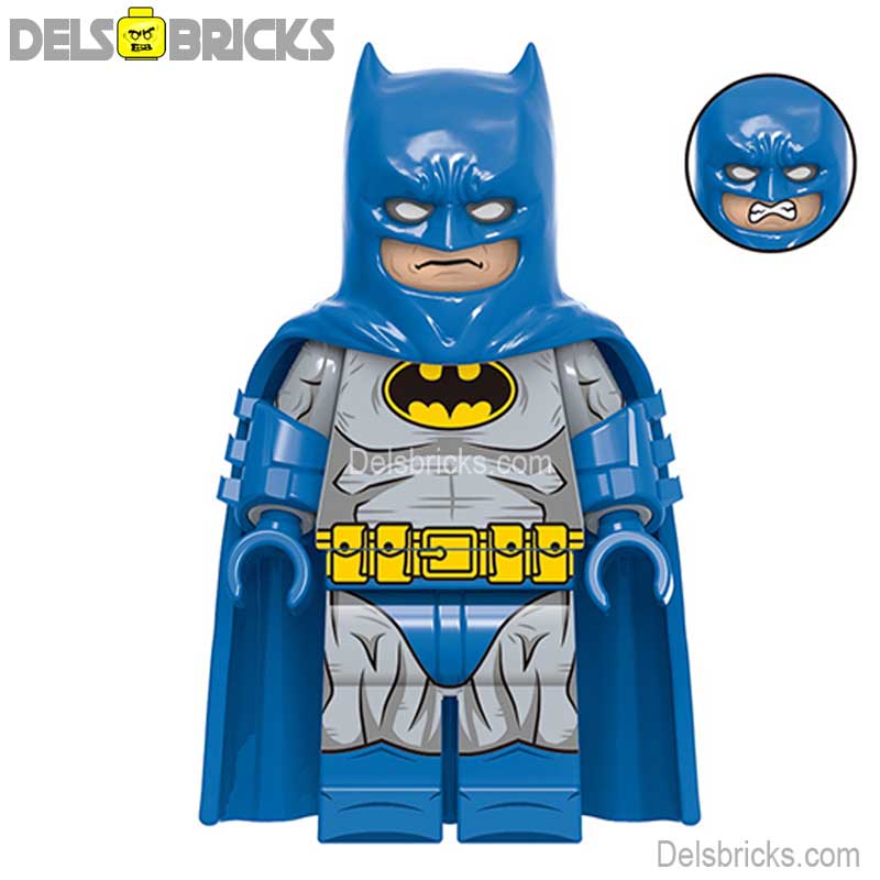 Comic Book Batman Blue/Gray Suit Design Lego Batman Minifigures (ONLINE ORDER ONLY)