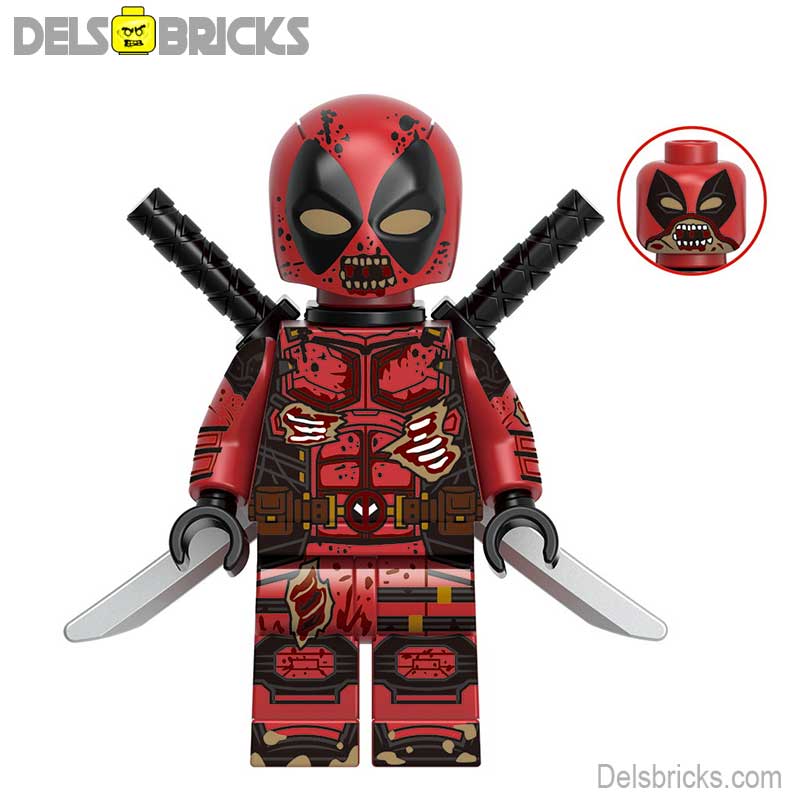 Zombie Deadpool marvel Lego Minifigures Custom Toys (ONLINE ORDER ONLY)