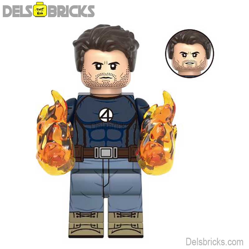 Human Torch from Deadpool & Wolverine Movie Lego Minifigures Custom Toys (ONLINE ORDER ONLY)