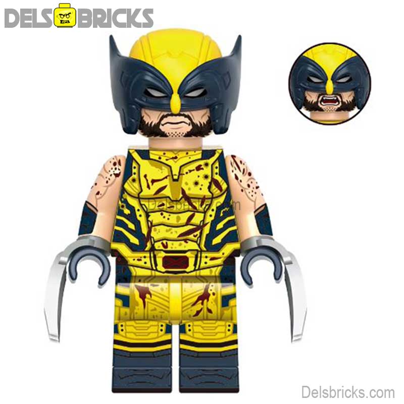 Battle damaged Wolverine from Deadpool & Wolverine Movie Lego Minifigures Custom Toys (ONLINE ORDER ONLY)