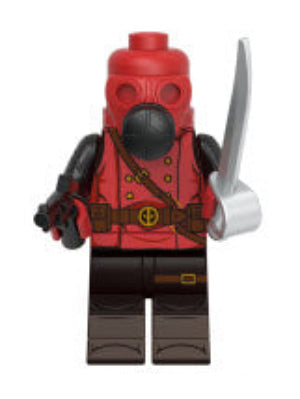 Red Mercenary Custom Minifig (Online Only)