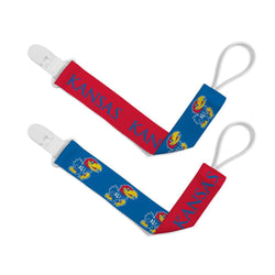 Kansas Jayhawks - Pacifier Clip 2-Pack (ONLINE ORDER ONLY)