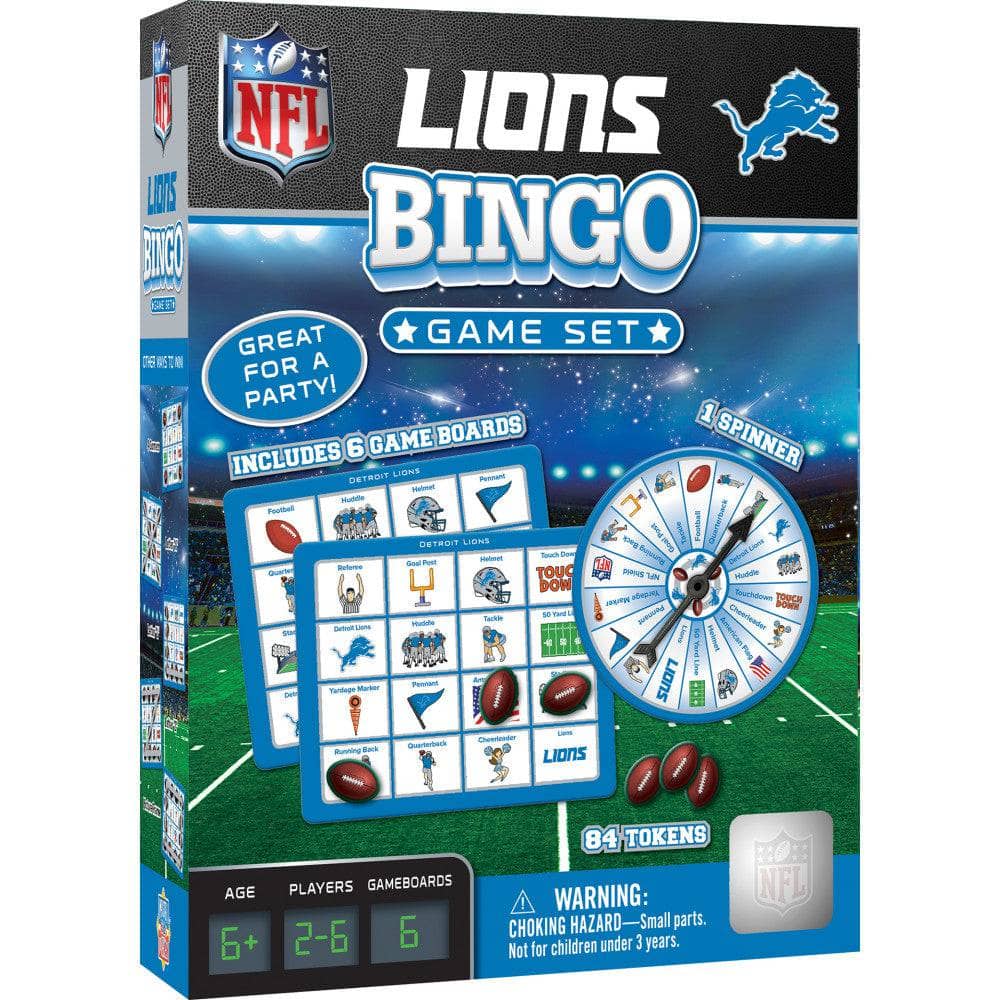 Detroit Lions NFL Bingo Game (ONLINE ORDER ONLY)