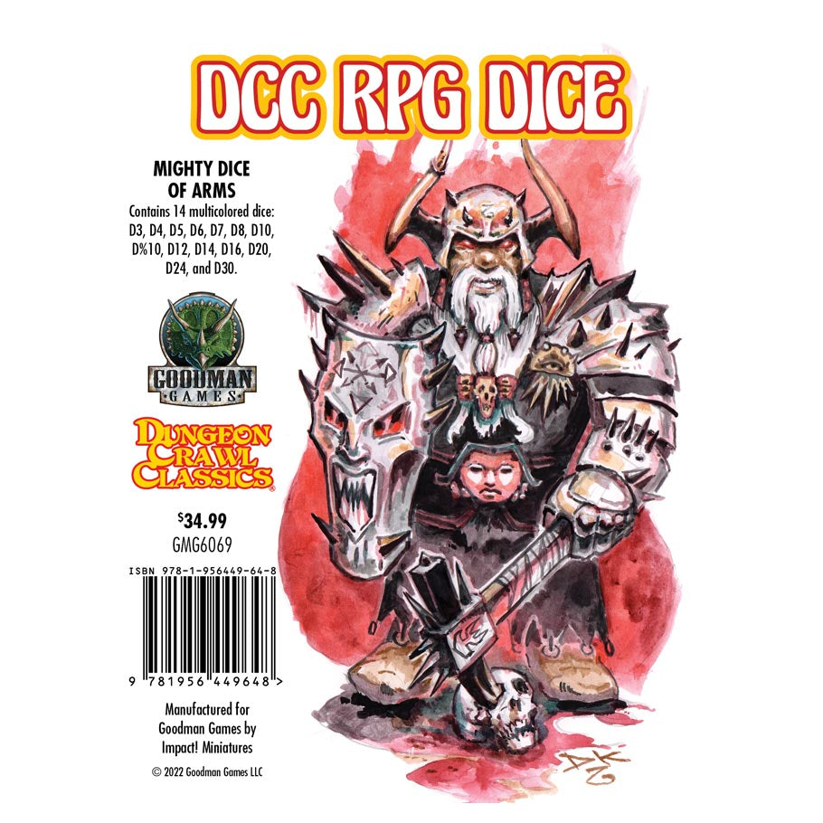 Dungeon Crawl Classics Dice: Mighty Dice of Arms (ONLINE ORDER ONLY)