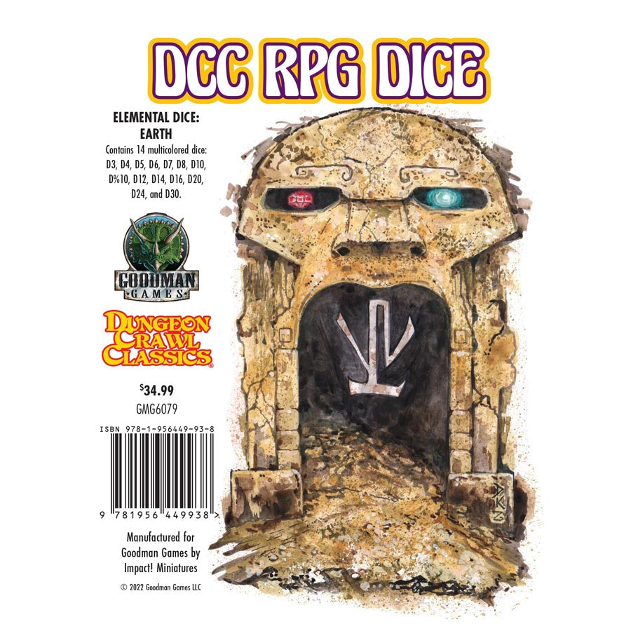 Dungeon Crawl Classics Dice: Elemental Dice - Earth (ONLINE ORDER ONLY)