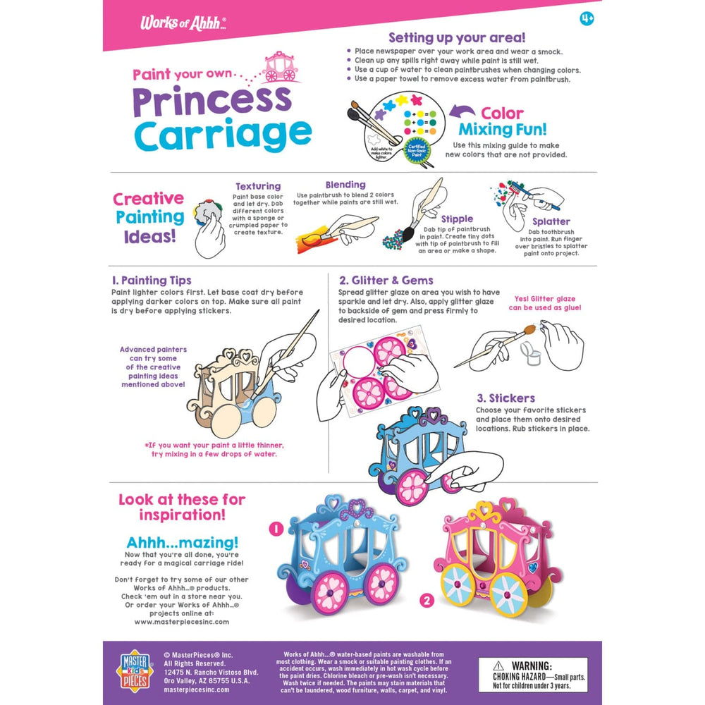 Princess Carriage Wood Craft & Paint Kit (ONLINE ORDER ONLY)