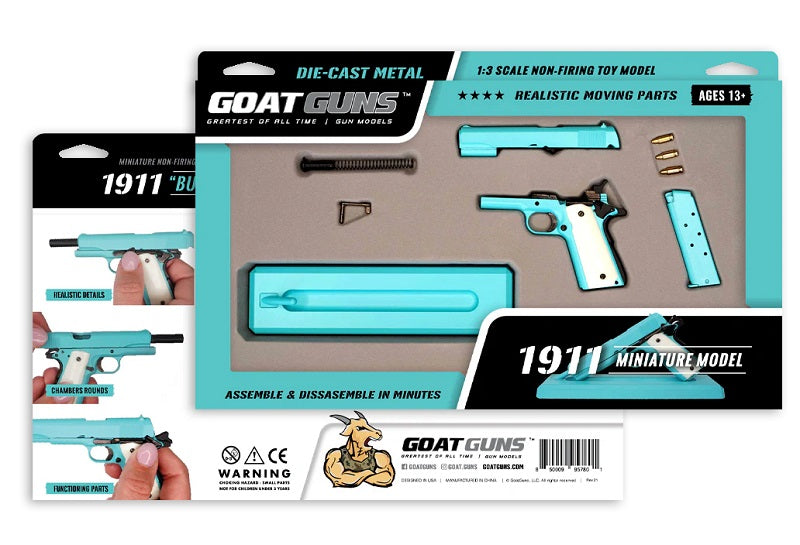GoatGuns 1/3 Scale Die Cast 1911 Model, Light Blue 1911-BLUE (ONLINE ORDER ONLY)