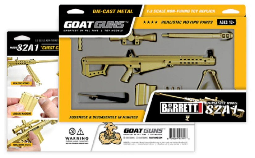 GoatGuns 1/3 Scale Die Cast Barrett .50Cal Sniper Rifle Model, Gold 50-GOLD (ONLINE ORDER ONLY)