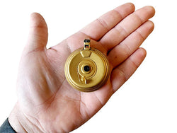 GoatGuns Die Cast Mini Gold AK Drum Magazine, Fits AK47 Models AK-DRUM-GOLD (ONLINE ORDER ONLY)