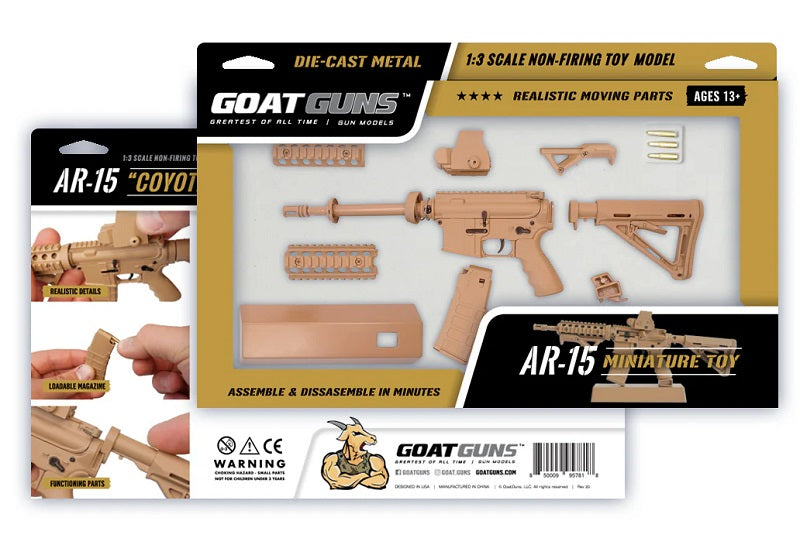 GoatGuns 1/3 Scale Die Cast AR15 Model, Coyote AR-COYOTE (ONLINE ORDER ONLY)
