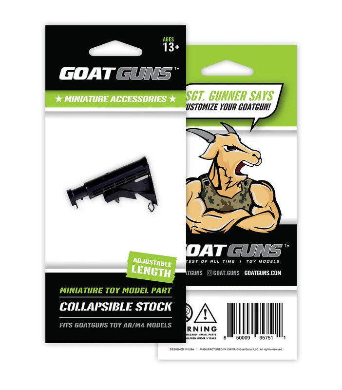 GoatGuns Die Cast Mini Adjustable AR Stock, Fits AR15 Models AR-STOCK (ONLINE ORDER ONLY)