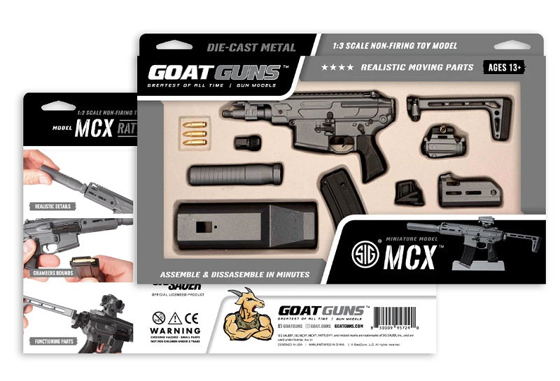 GoatGuns 1/3 Scale Die Cast Sig Sauer MCX Model Grey MCX-GREY (ONLINE ORDER ONLY)