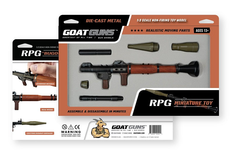 GoatGuns 1/3 Scale Die Cast RPG Rocket Launcher Model, Black RPG-BLACK (ONLINE ORDER ONLY)