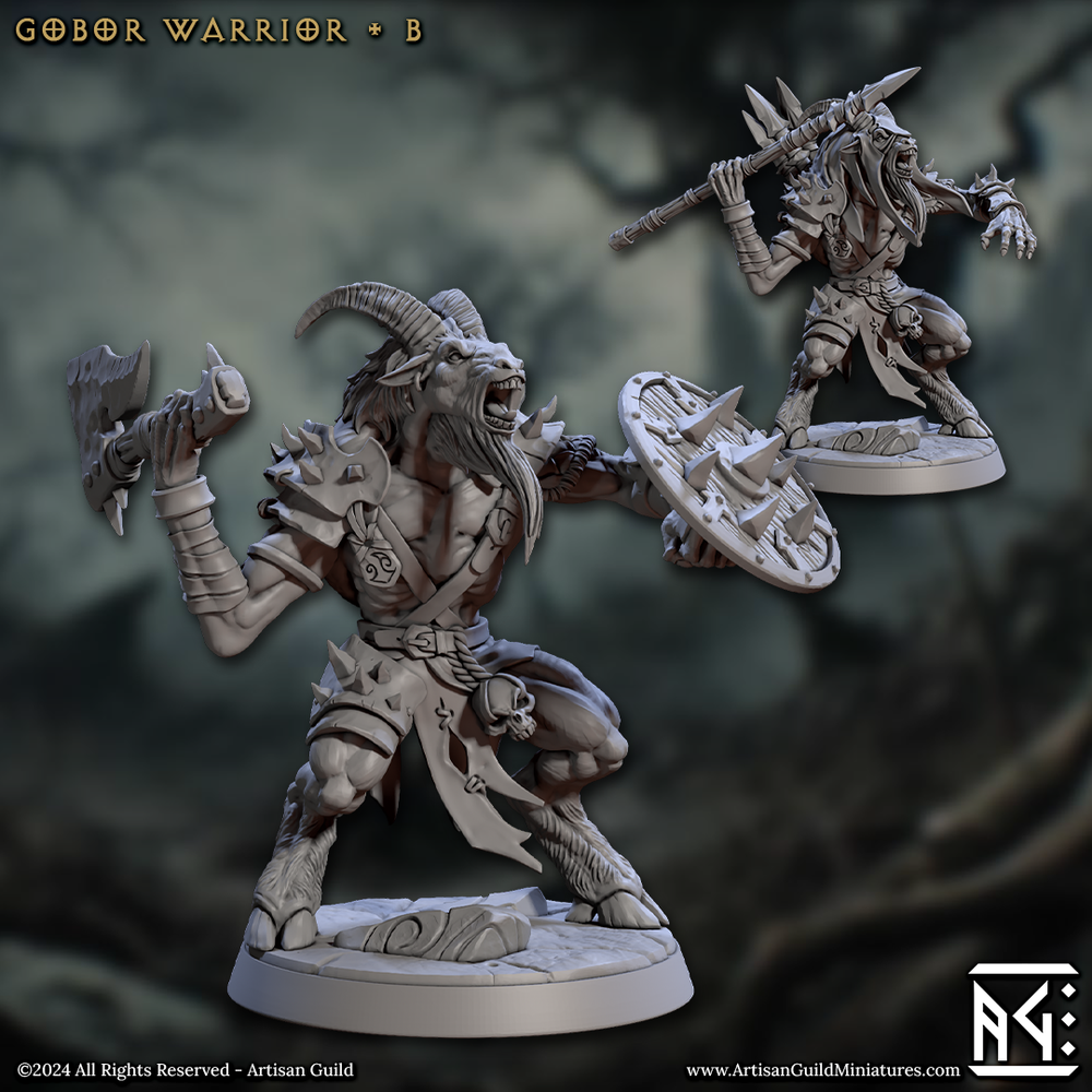 Gobor Warrior - Sculpt B (Male Capra Fighter) (Online Order Only)