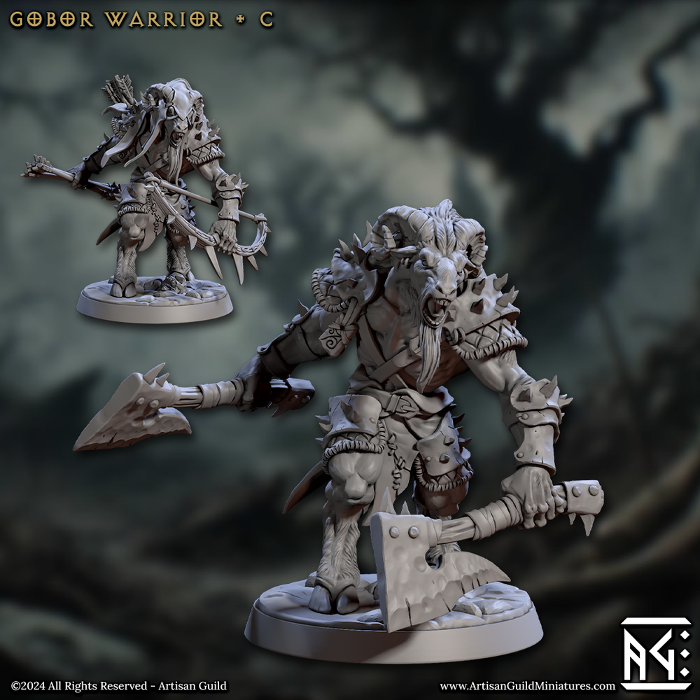 Gobor Warrior - Sculpt C (Male Capra Fighter) (Online Order Only)