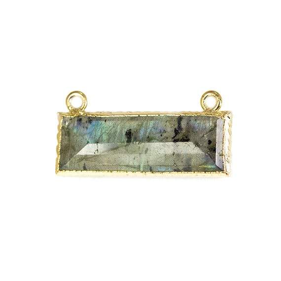 Gold Leafed Labradorite Rectangle Double Connector 29x10mm 1 piece (ONLINE ORDER ONLY)