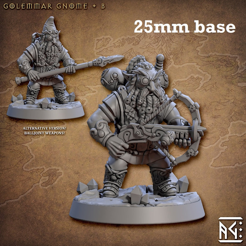 Golemmar Gnome: Sculpt B (Male Gnome Artificer) (ONLINE ORDER ONLY)