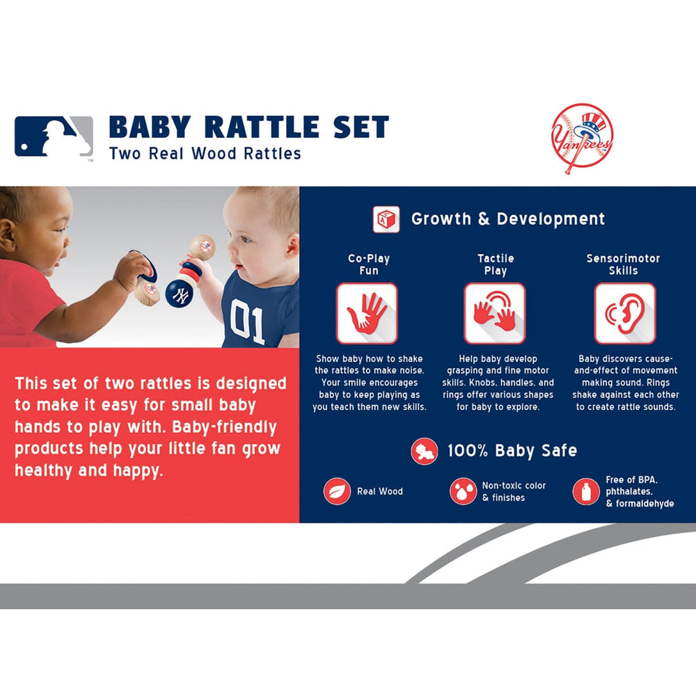 New York Yankees - Baby Rattles 2-Pack (ONLINE ORDER ONLY)
