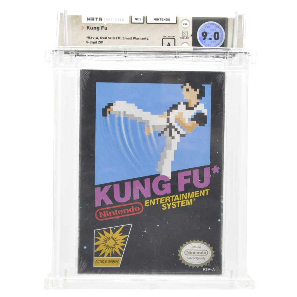 Graded NES Cart in Box (Sealed) - Kung Fu WATA 9.0/A (Online Order Only)