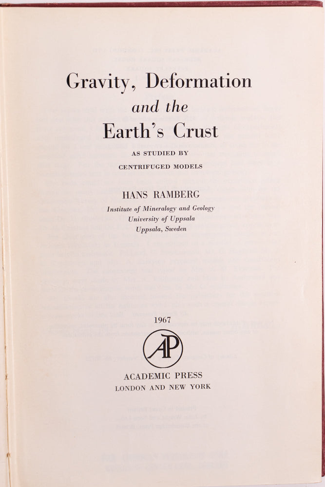 Gravity, Deformation and the Earth's Crust (ONLINE ORDER ONLY)