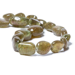 17x13-28x19mm Green Apatite Plain Nugget Beads 15 inch 19 pieces (ONLINE ORDER ONLY)