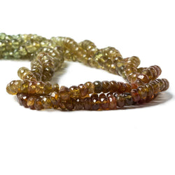 5.5mm Green & Brown Apatite Faceted Rondelle Beads 15 inch 100 pieces (ONLINE ORDER ONLY)