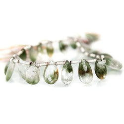 Green Cat`s Eye Quartz Pear Briolette (ONLINE ORDER ONLY)