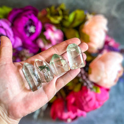 Chlorite Included Clear Quartz Towers (ONLINE ORDER ONLY)