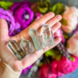 Chlorite Included Clear Quartz Towers (ONLINE ORDER ONLY)