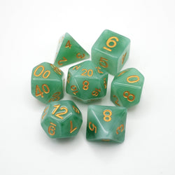 Greener Pastures - 7 Piece DnD Dice Set | Acrylic RPG Gaming Dice (ONLINE ORDER ONLY)