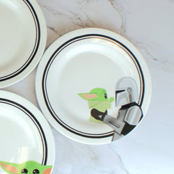 Grogu & Mandalorian Star Wars Ceramic Plate Set 4-Piece (ONLINE ORDER ONLY)
