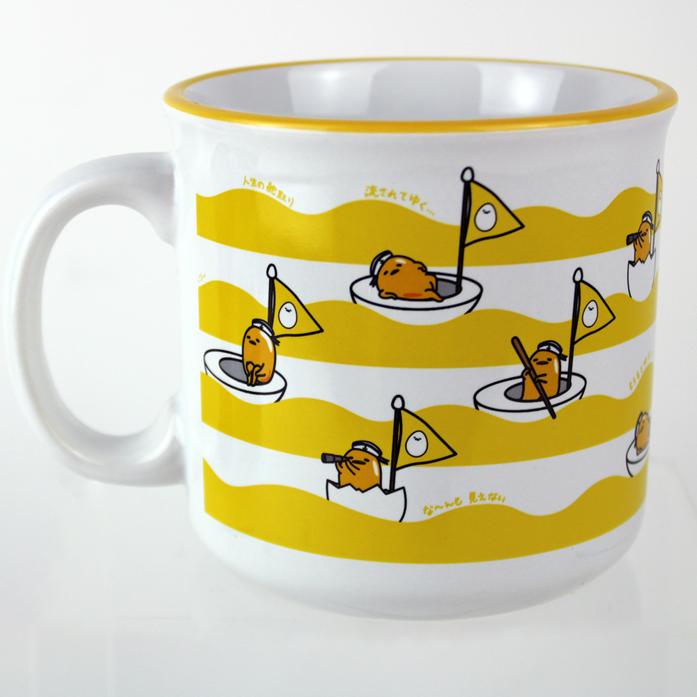 Gudetama 'Egg Boat' Sanrio 20oz Camper Ceramic Mug (ONLINE ORDER ONLY)