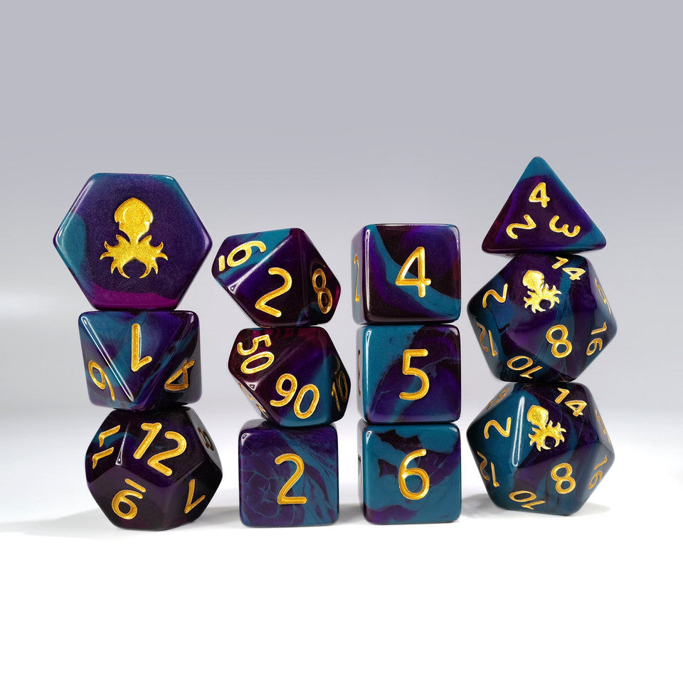 Kraken Dice 12pc Gummi Polyhedral Dice Set (ONLINE ORDER ONLY)