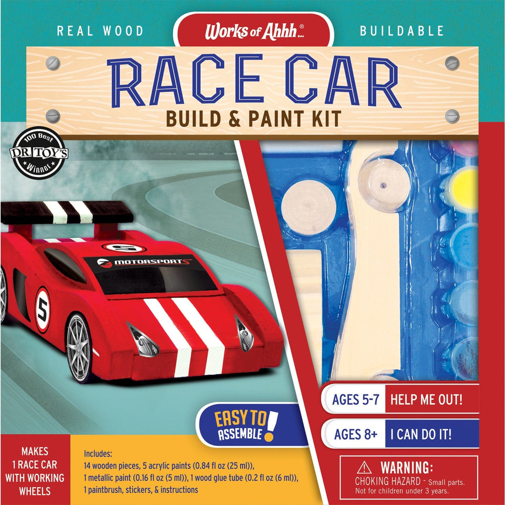 Race Car Buildable Wood Craft & Paint Kit (ONLINE ORDER ONLY)