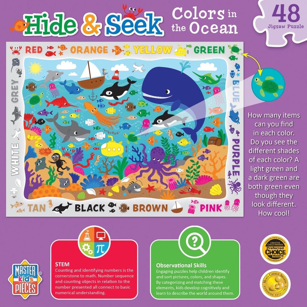 Hide & Seek - Colors in the Ocean 48 Piece Jigsaw Puzzle (ONLINE ORDER ONLY)