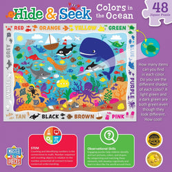 Hide & Seek - Colors in the Ocean 48 Piece Jigsaw Puzzle (ONLINE ORDER ONLY)
