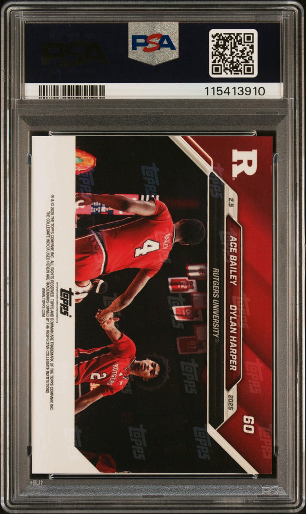 Graded 2024 Topps Bowman U Now Dylan Harper/Ace Bailey #60 Rookie RC Basketball Card PSA 9 Mint (ONLINE ORDER ONLY)
