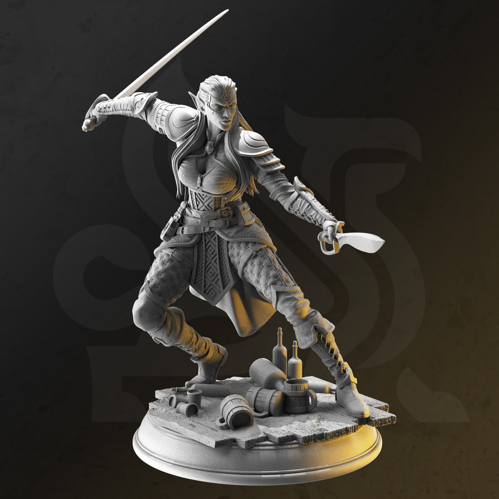 Hali Brookes, Water Elemi Rogue (Female Half-Elf Rogue) (Online Order Only)