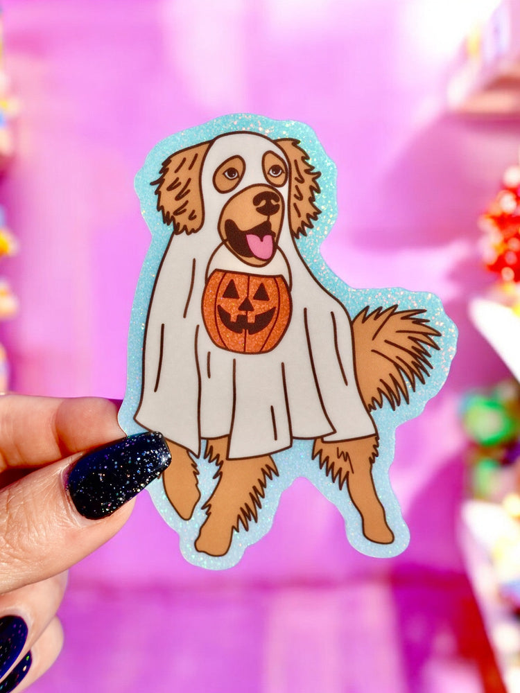 Trick Or Treat Puppy Halloween Sticker (Online Order Only)