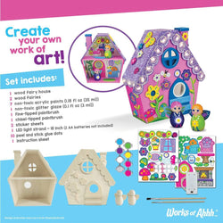 Light-Up Fairy House Wood Craft & Paint Kit