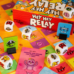 Hey Hey Relay – A Loud, Laugh-Out-Loud Team Party Game (ONLINE ORDER ONLY)