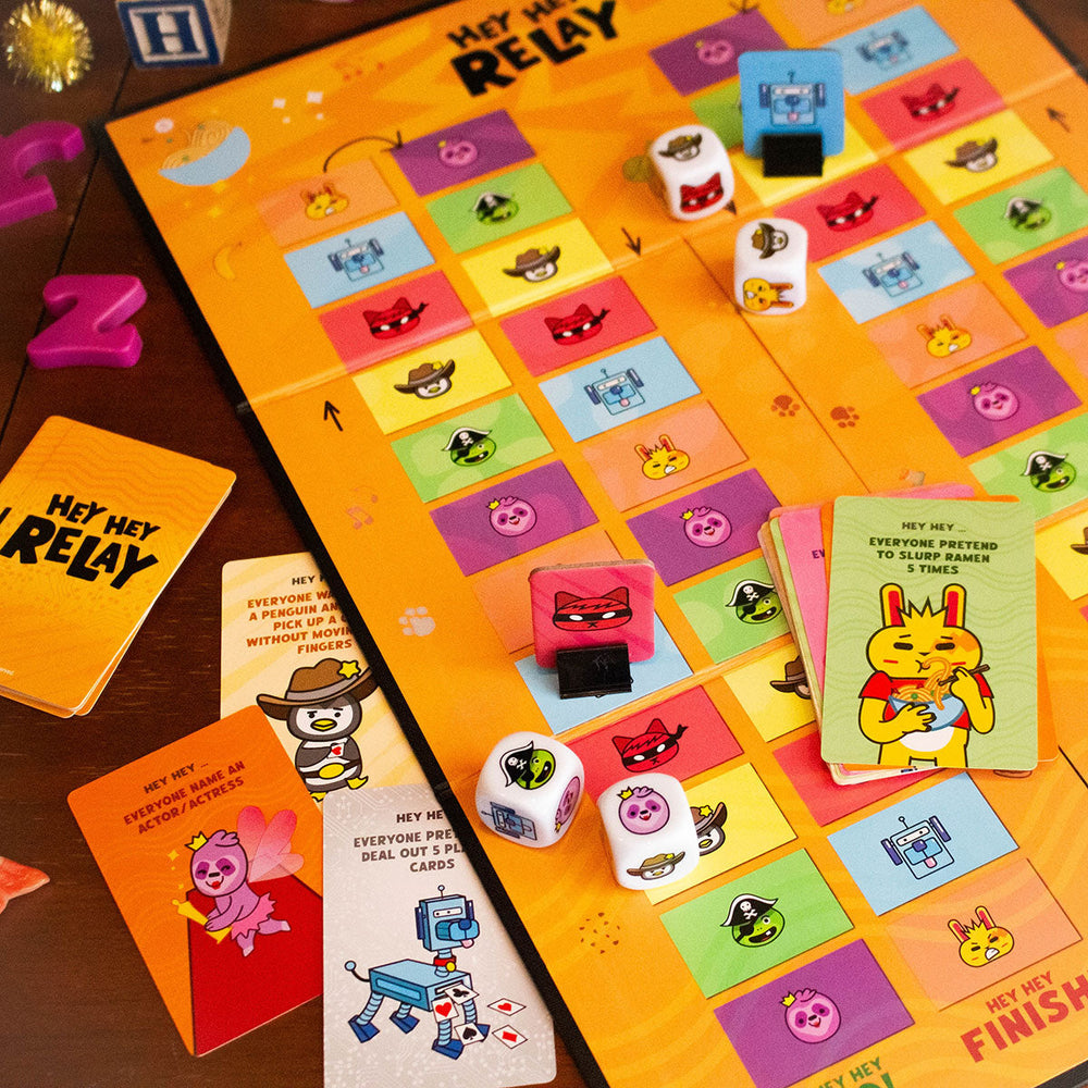 Hey Hey Relay – A Loud, Laugh-Out-Loud Team Party Game (ONLINE ORDER ONLY)
