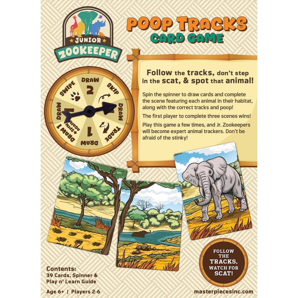 Jr. Zookeeper Poop Tracks Card Game (ONLINE ORDER ONLY)