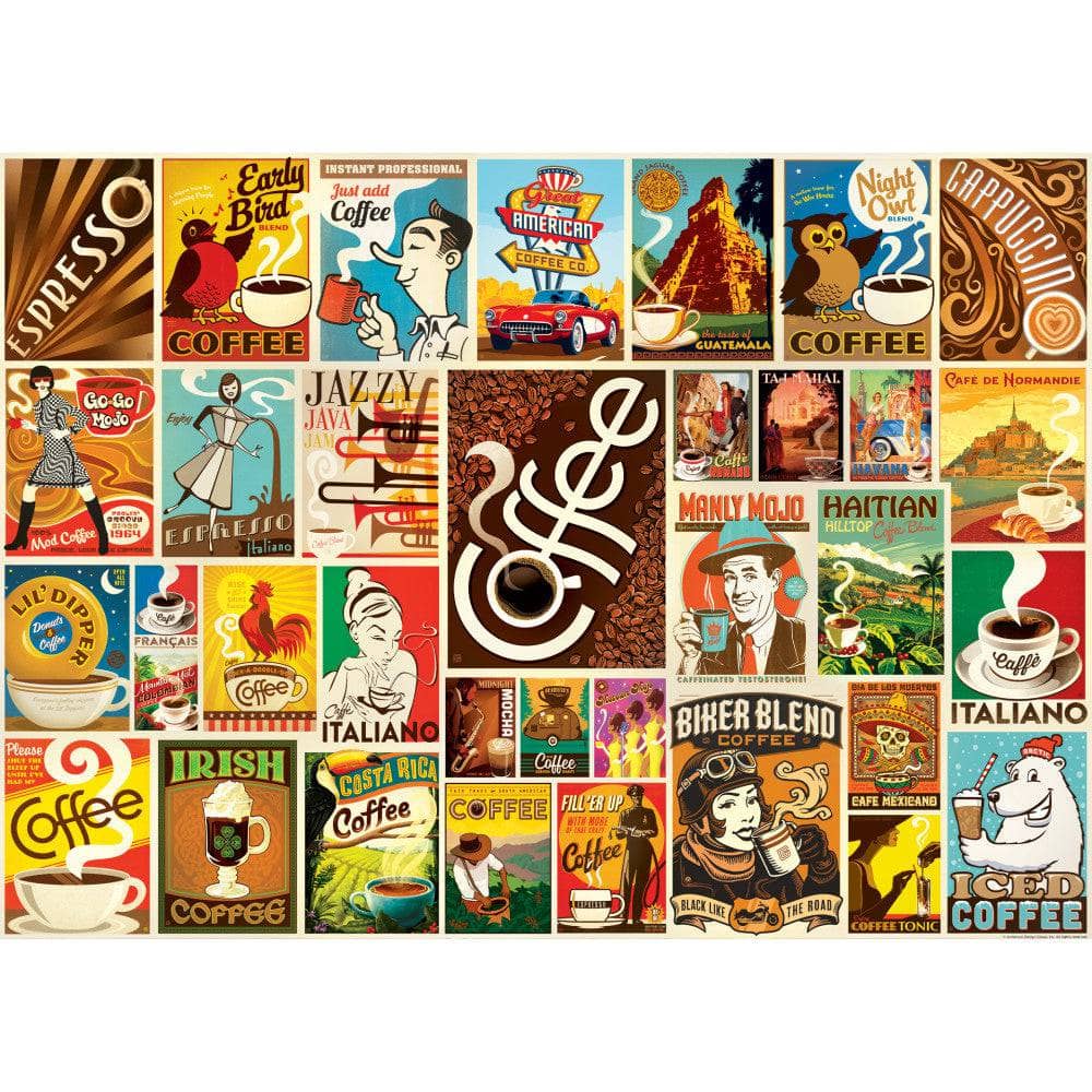 Vintage Posters - Coffee Lovers 1000 Piece Jigsaw Puzzle (ONLINE ORDER ONLY)