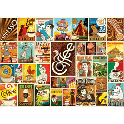 Vintage Posters - Coffee Lovers 1000 Piece Jigsaw Puzzle (ONLINE ORDER ONLY)