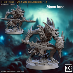 High-Tide Jurakin Mirmidon: Sculpt A (Male Merfolk Warrior) (Online Order Only)