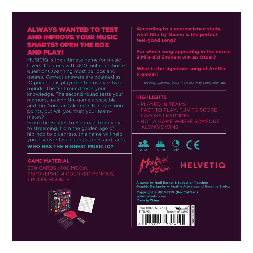 Music IQ - Test your music knowledge! (ONLINE ORDER ONLY)