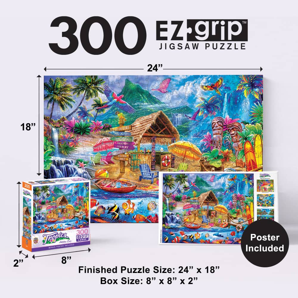 Tropics - Hidden Cove 300 Piece EZ Grip Jigsaw Puzzle